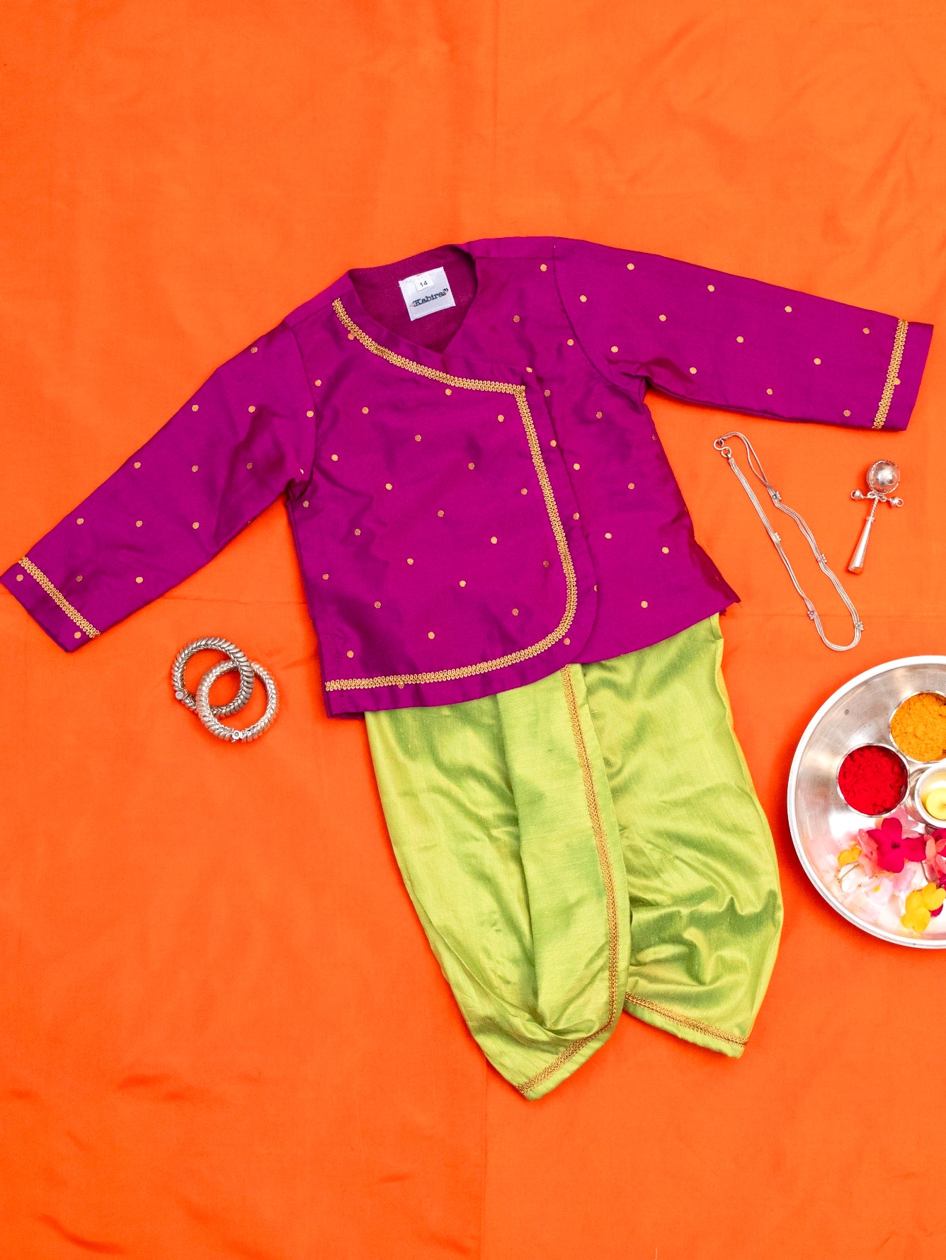 Traditional dress for Noolukettu Ceremony,Pachavi Puja,cradle ceremony,Rice Ceremony,Chatti Puja etc.Apt gifting idea