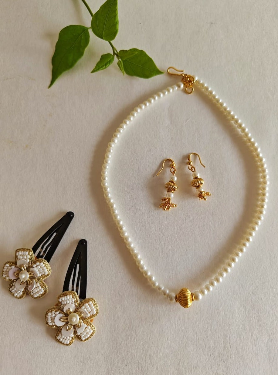 Accessories gifts fancy traditional ethnic for kids trendy handmade fabric accessories brocade handcrafted matching assorted mix n match pearl multicolour metal golden party wear beaded glass beads trendy gold plated earrings pendant