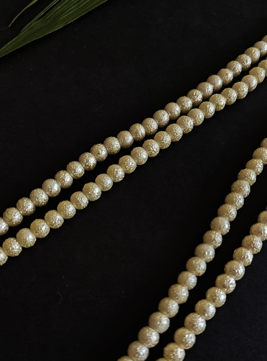 Pearl Double Layer Kanthi with Brushed finished beads for Batu.Mundavalya,kanthi,bhikbali,topi,pagdi are boys accessories exclusively designed using Pearls,glass beads,jadau & gold plated findings for Batu,for Upanayan/Vratabandha/munj /thread ceremony.