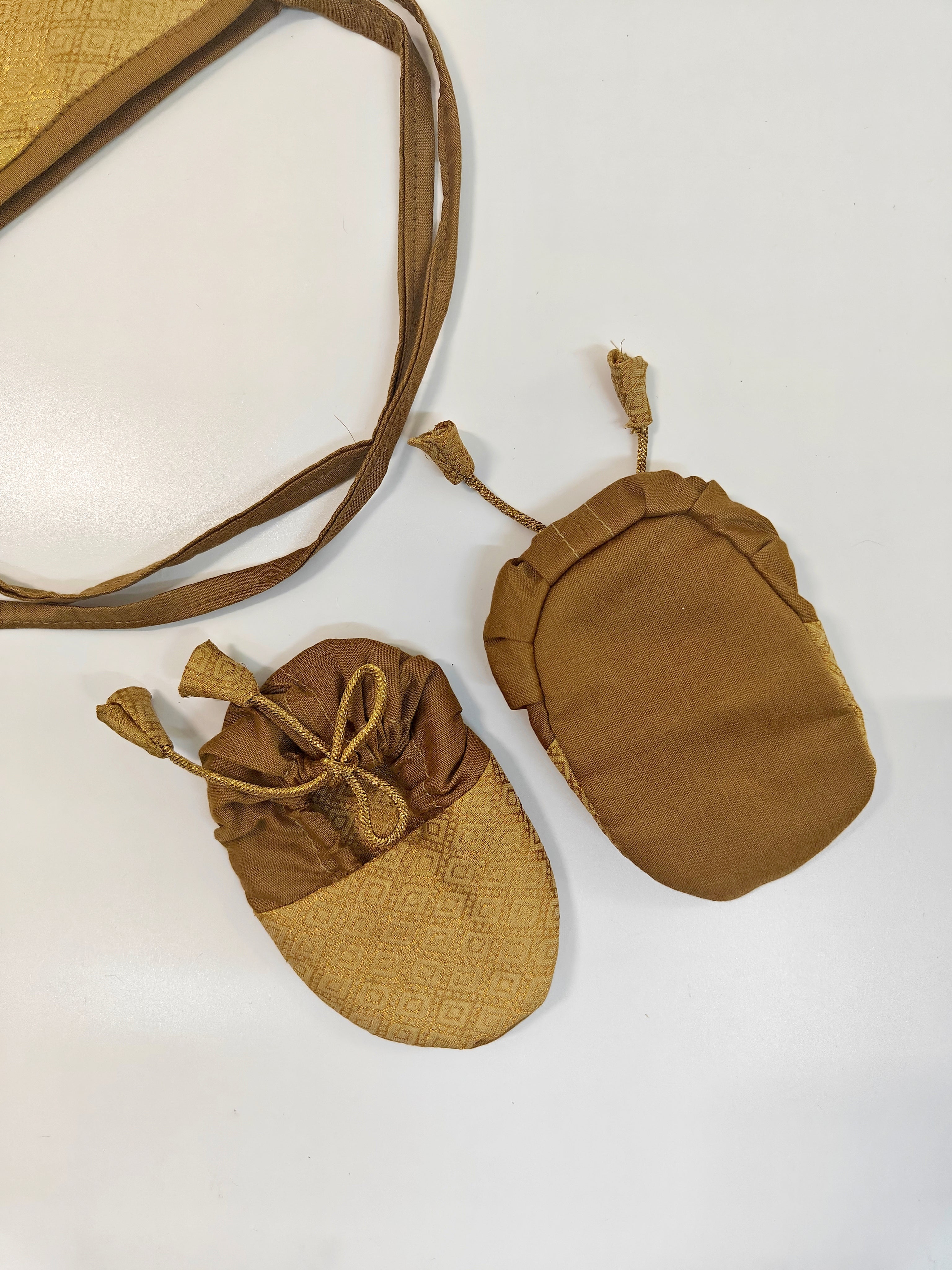 Golden Brocade Naming Ceremony Essentials Combo for Newborn Baby Girl