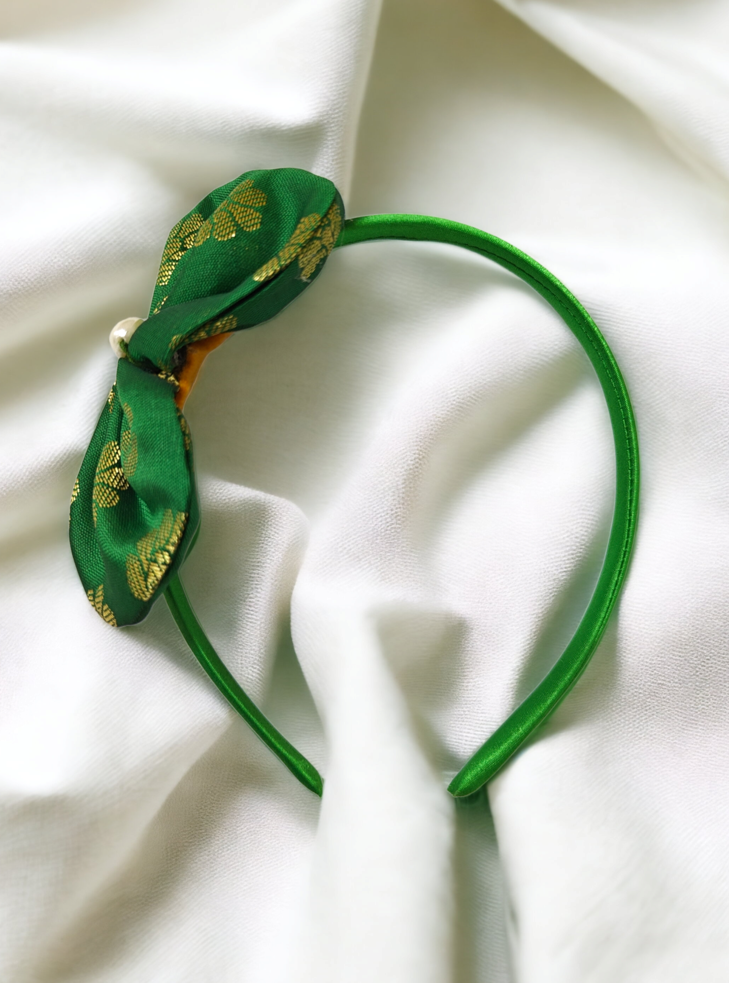Accessories gifts fancy traditional ethnic hair accessories for kids trendy handmade hairclip fabric hair accessories hair band head band brocade handcrafted hair pin hair accessory tic-tac clips matching assorted mix n match pearl multicolour metal golden bow rubber band