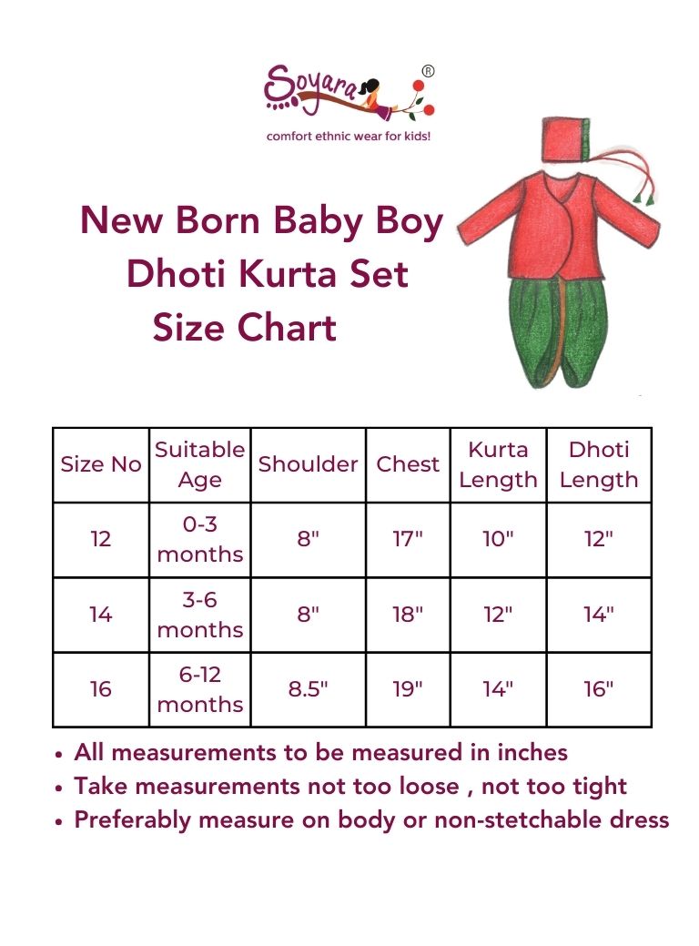 Sharad Set - Magenta Soft brocade silk front open kurta with contrast lace embellishment and  contrast  aqua green pooja silk dhoti set for Baby Boys