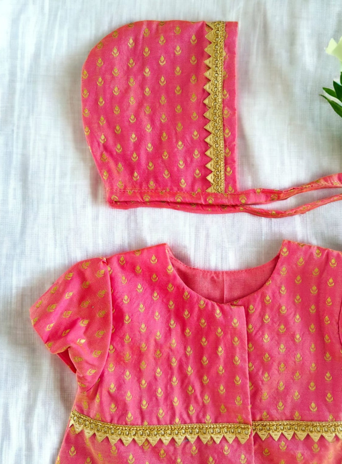 Silk brocade cotton silk cotton chanderi printed Traditional ethnic Indian new born baby naming ceremony dress naamkaran annaprashan mundan javal namakaran janmashtami rice ceremony ushtavan onam kasau chudakarma Babyboy babygirl bloomer diaper cover bonnet topada
