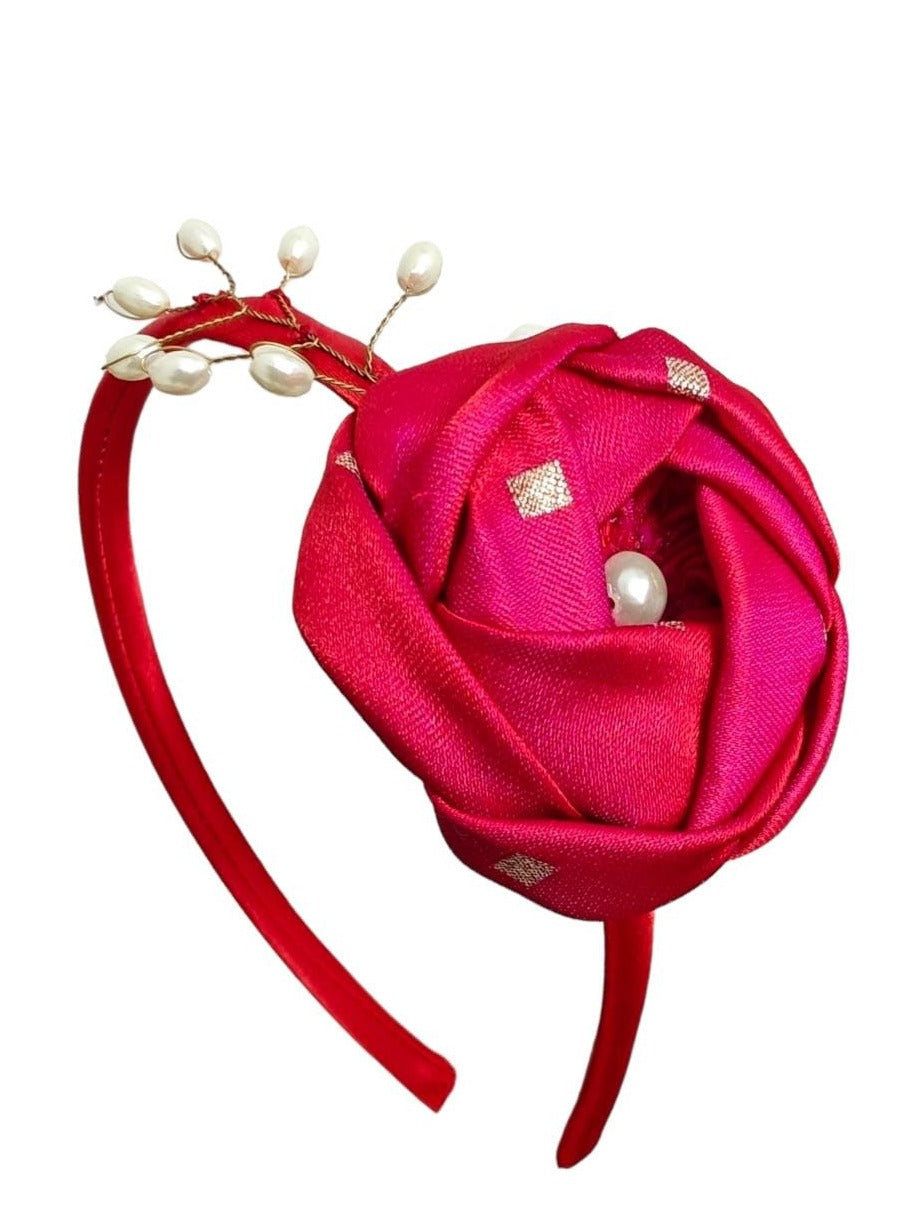 Accessories gifts fancy traditional ethnic hair accessories for kids trendy handmade hair clip fabric hair accessories hair band head band brocade handcrafted hair pin hair accessory tic-tac clips matching assorted mix n match pearl multicolour metal golden bow rubber band