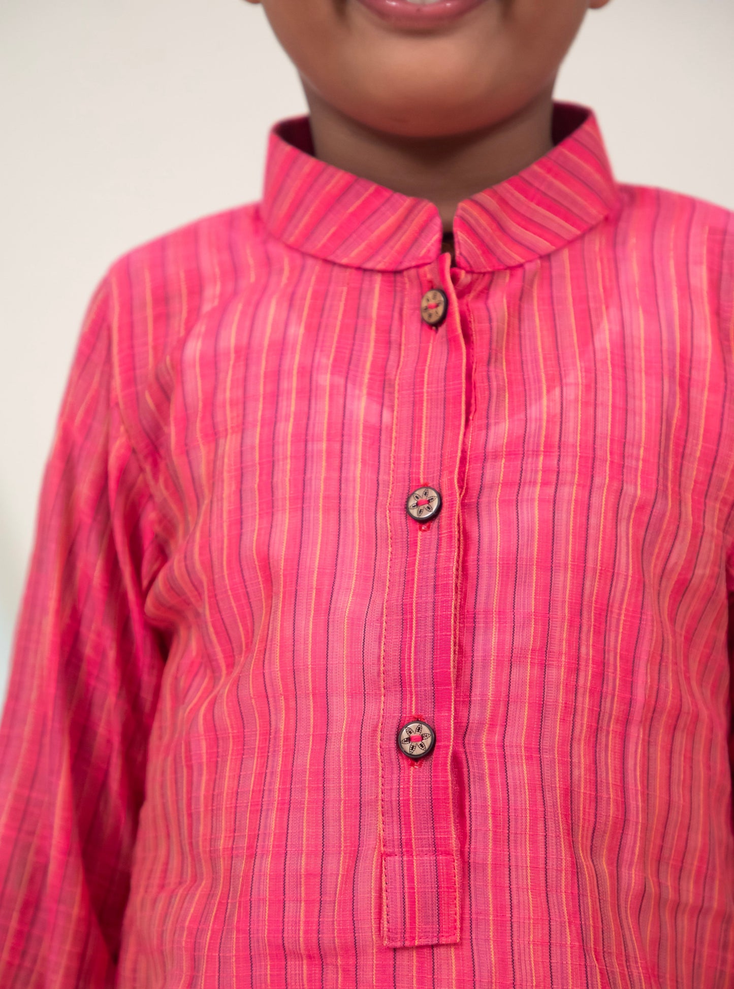 pink cotton silk traditional ethnic brocade printed silk cotton kurta pyjama salwar suit pajama churidar set sherwani jacket for baby boy kids
