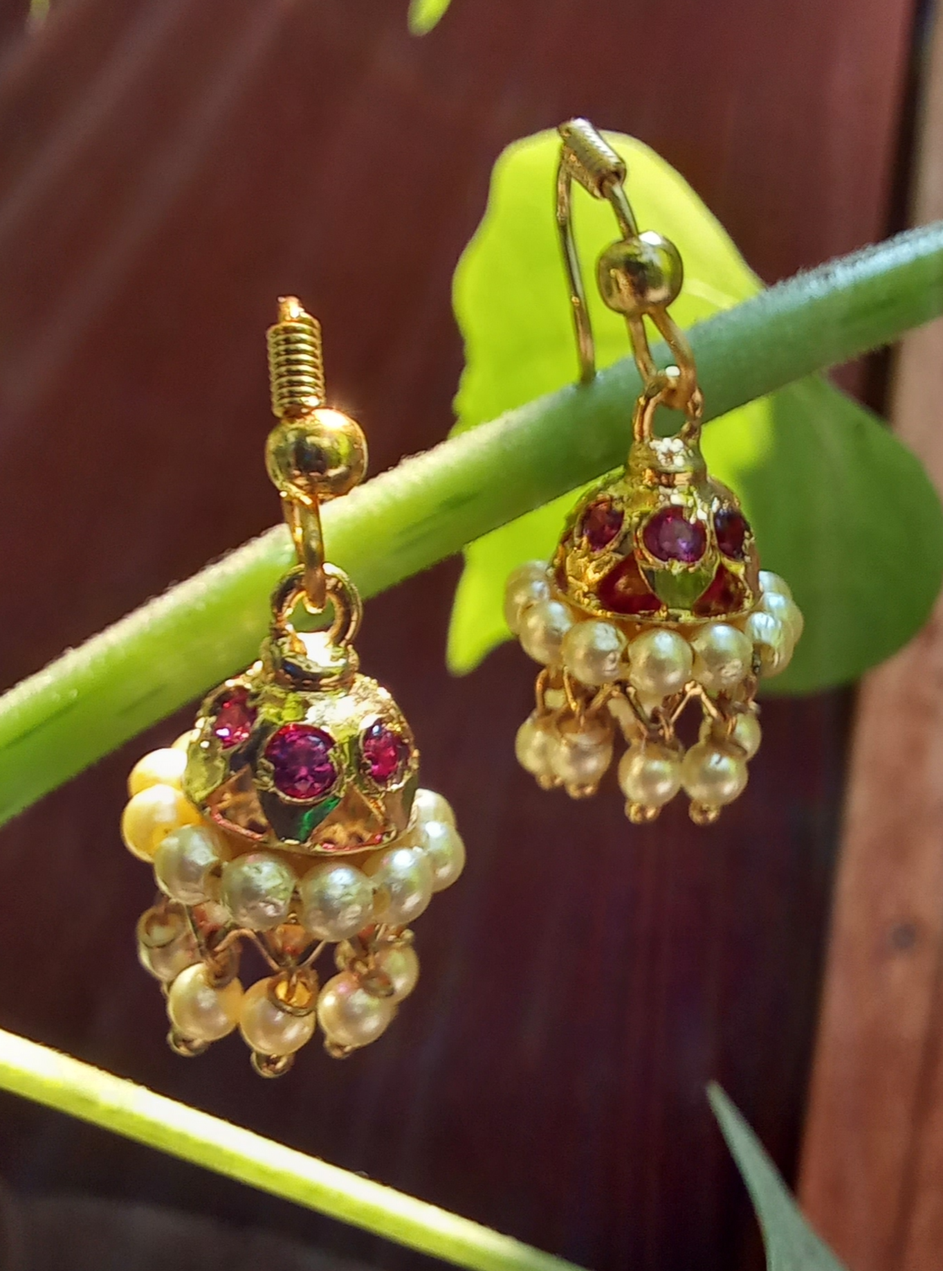 Pearls Jhumka - Small Soyara Ethnics Studio