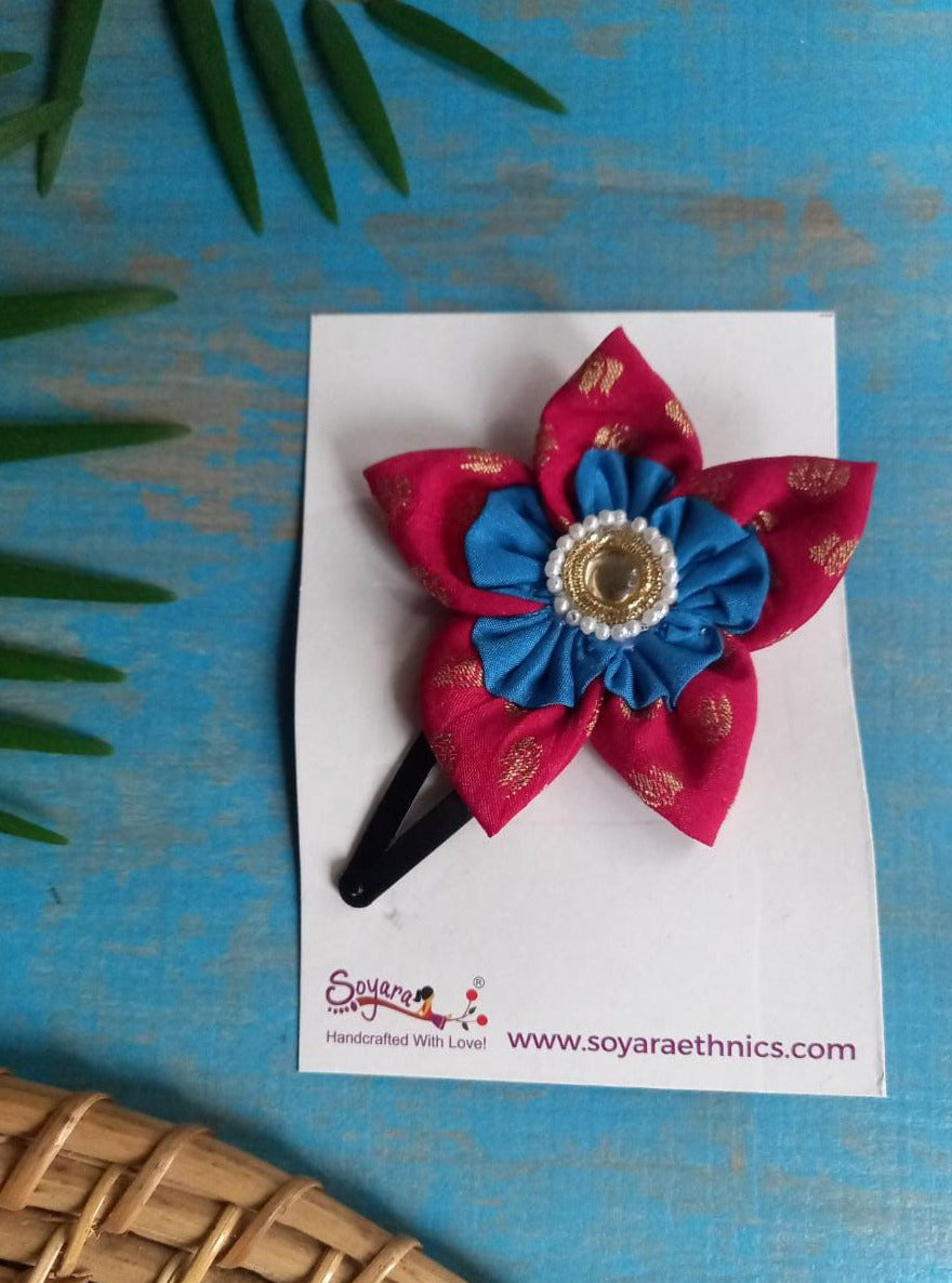 Accessories gifts fancy traditional ethnic hair accessories for kids trendy handmade hairclip fabric hair accessories hair band head band brocade handcrafted hair pin hair accessory tic-tac clips matching assorted mix n match pearl multicolour metal golden bow rubber band
