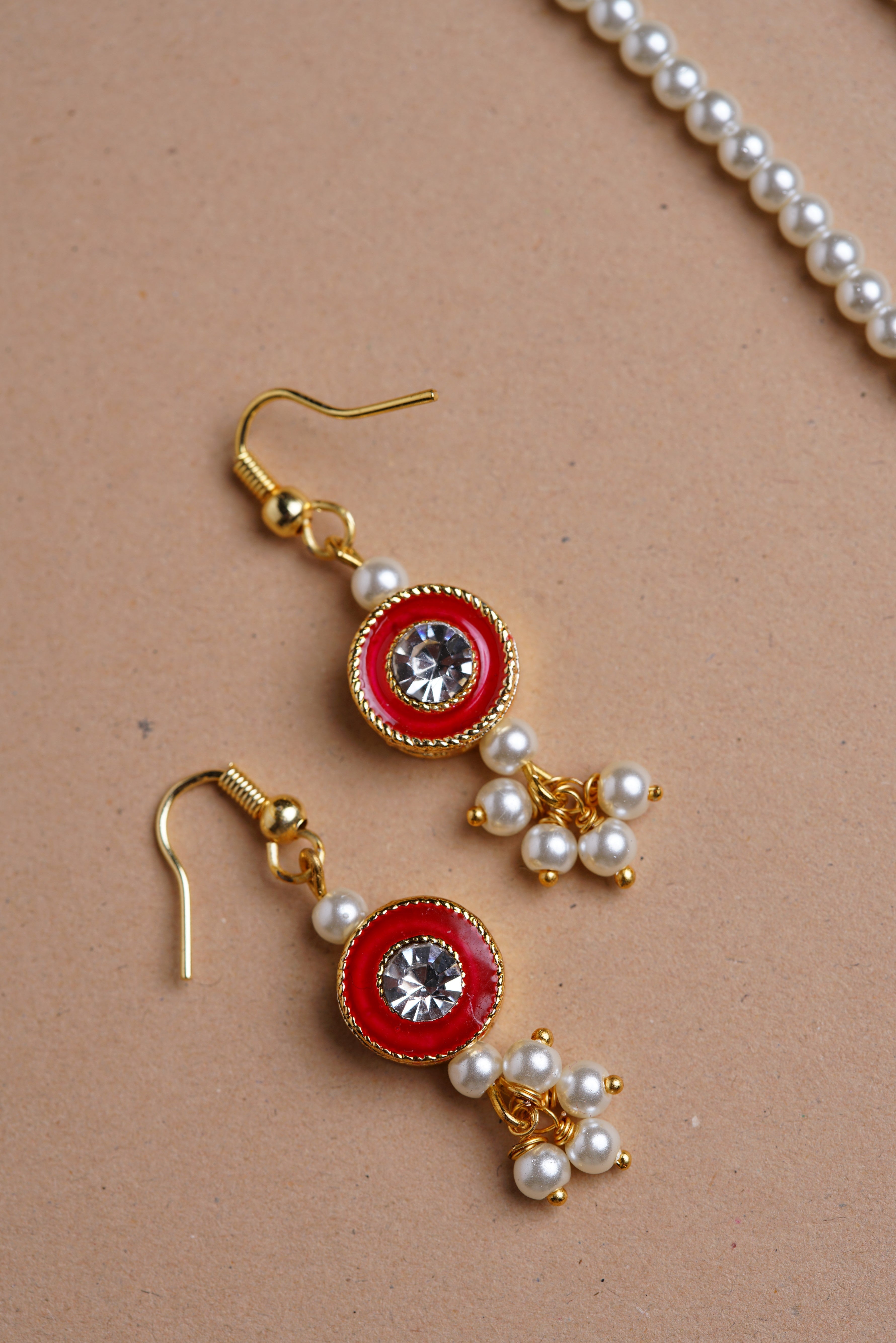 Accessories gifts fancy traditional ethnic for kids trendy handmade fabric accessories brocade handcrafted matching assorted mix n match pearl multicolour metal golden party wear beaded glass beads trendy gold plated earrings pendant