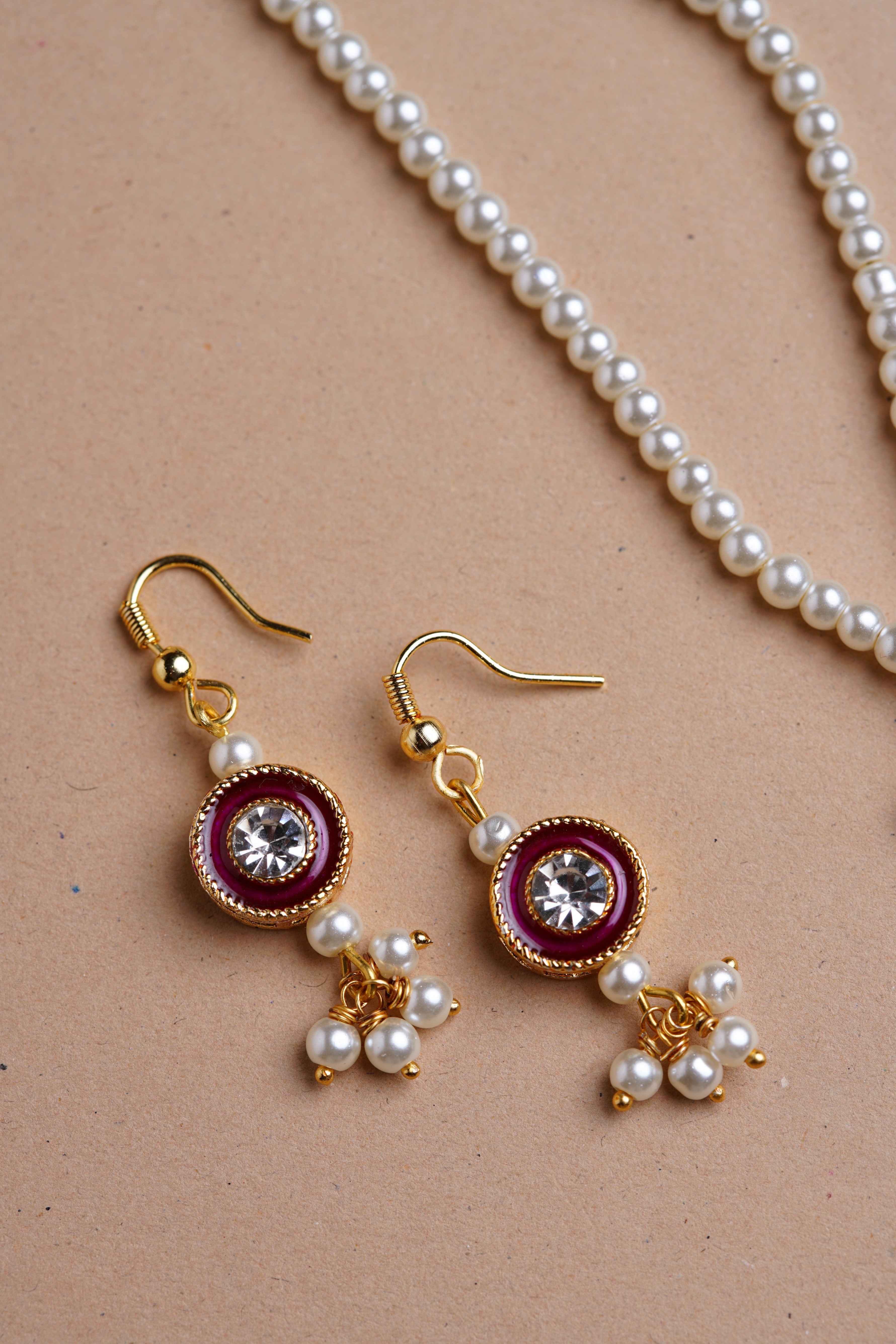 Accessories gifts fancy traditional ethnic for kids trendy handmade fabric accessories brocade handcrafted matching assorted mix n match pearl multicolour metal golden party wear beaded glass beads trendy gold plated earrings pendant