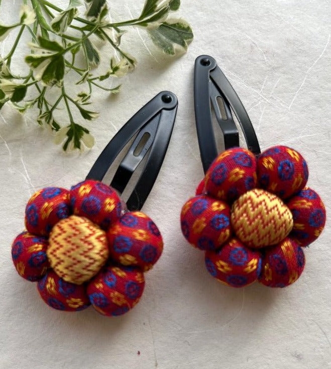 Accessories gifts fancy traditional ethnic hair accessories for kids trendy handmade hair clip fabric hair accessories hair band head band brocade handcrafted hair pin hair accessory tic-tac clips matching assorted mix n match pearl multicolour metal golden bow rubber band