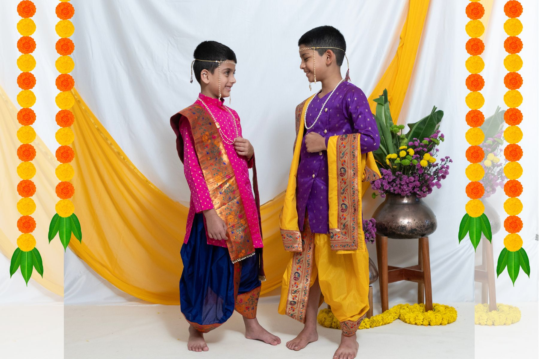Discover our enchanting collection of kids' ethnic wear, specially designed for the auspicious Vratabandha Ceremony