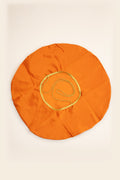 Orange Dupion Silk Jholi/Zoli for Batu embellished with Golden Lace