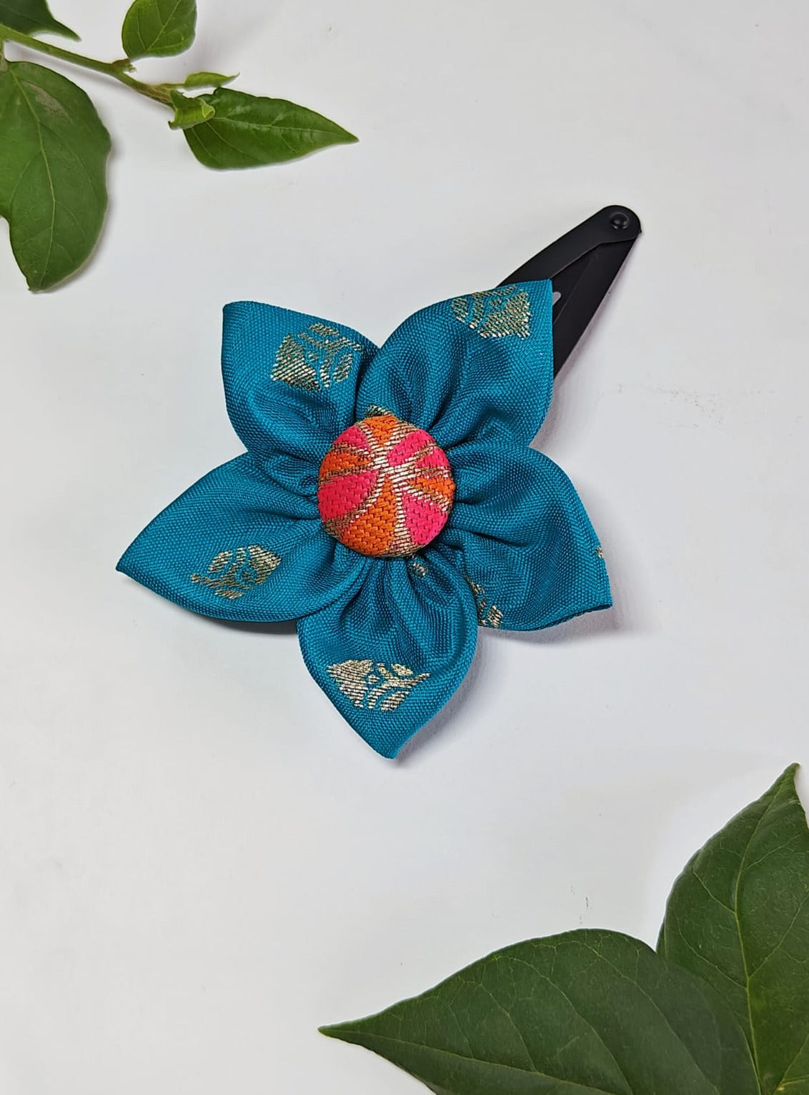 Accessories gifts fancy traditional ethnic hair accessories for kids trendy handmade hair clip fabric hair accessories hair band head band brocade handcrafted hair pin hair accessory tic-tac clips matching assorted mix n match pearl multicolour metal golden bow rubber band