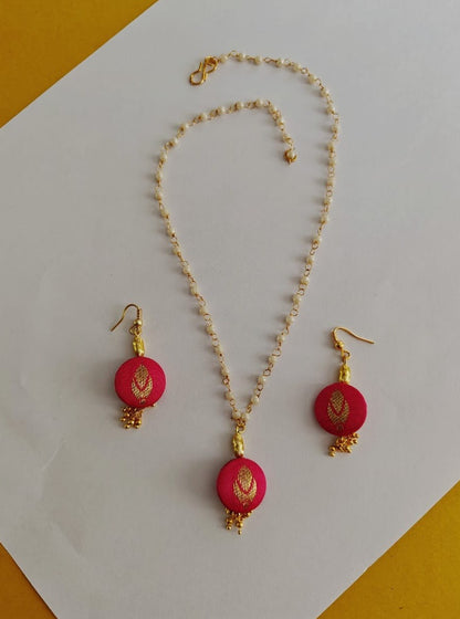 Accessories gifts fancy traditional ethnic for kids trendy handmade fabric accessories brocade handcrafted matching assorted mix n match pearl multicolour metal golden party wear beaded glass beads trendy gold plated earrings pendant    