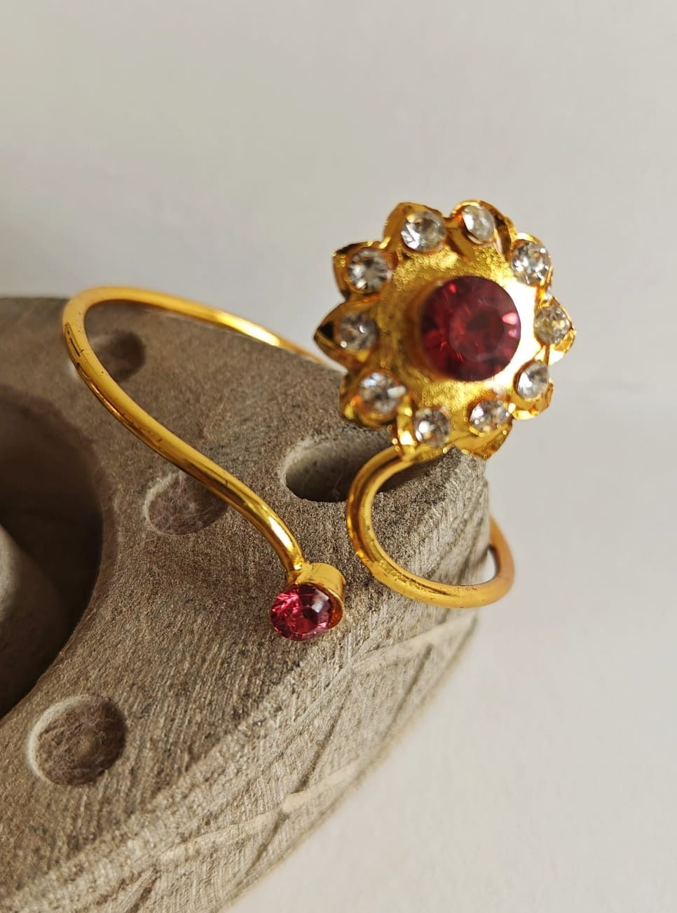Round gold plated armlet (Bajuband) Soyara Ethnics Studio Accessories gifts fancy traditional ethnic trendy handmade accessories handcrafted matching assorted mix n match pearl multicolour metal golden armlet Bajuband