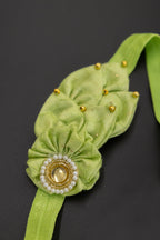 Lime Green Bunch of Flowers Stretchable headband for baby girl (Copy)