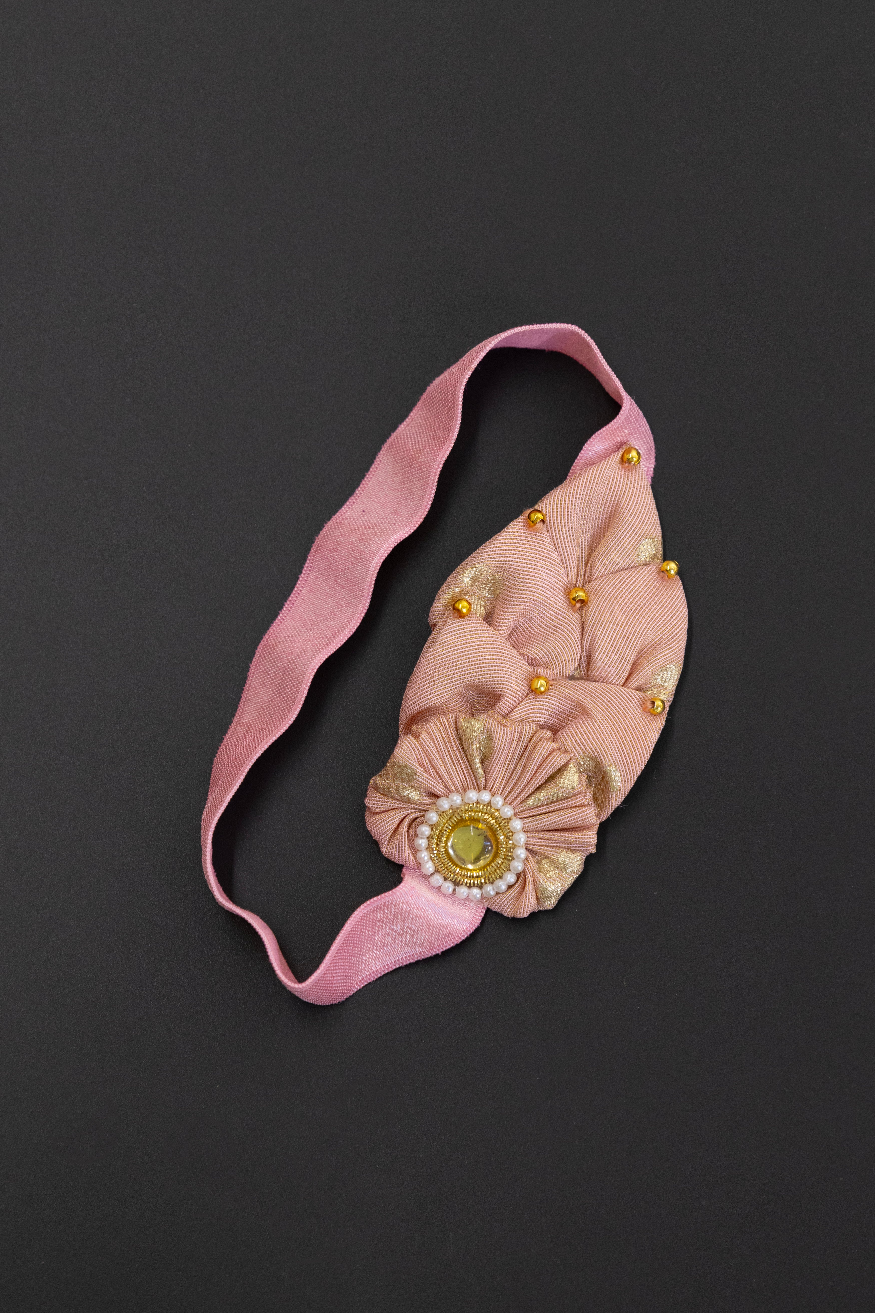 Baby Pink Bunch of Flowers Stretchable headband for baby girl