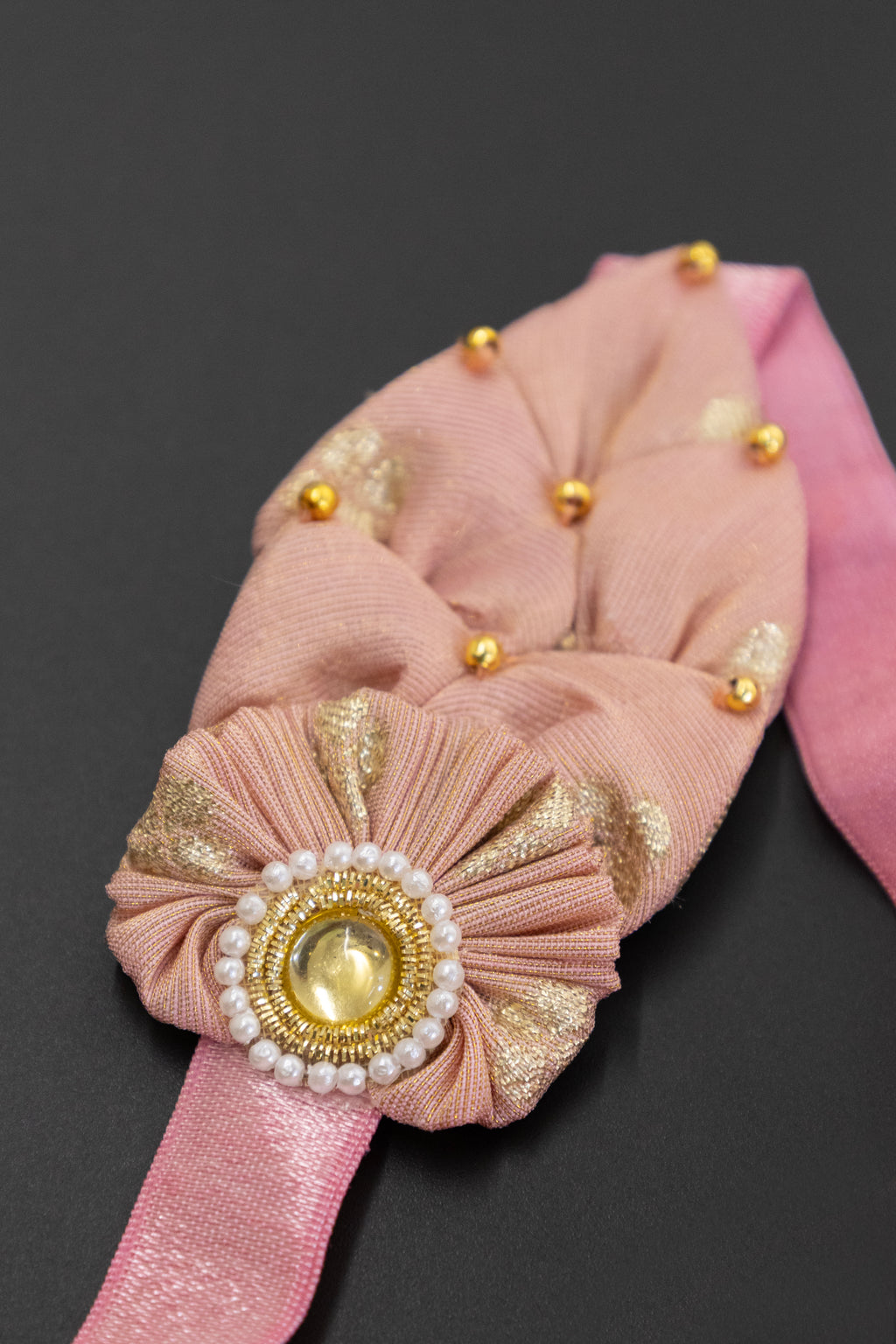 Baby Pink Bunch of Flowers Stretchable headband for baby girl