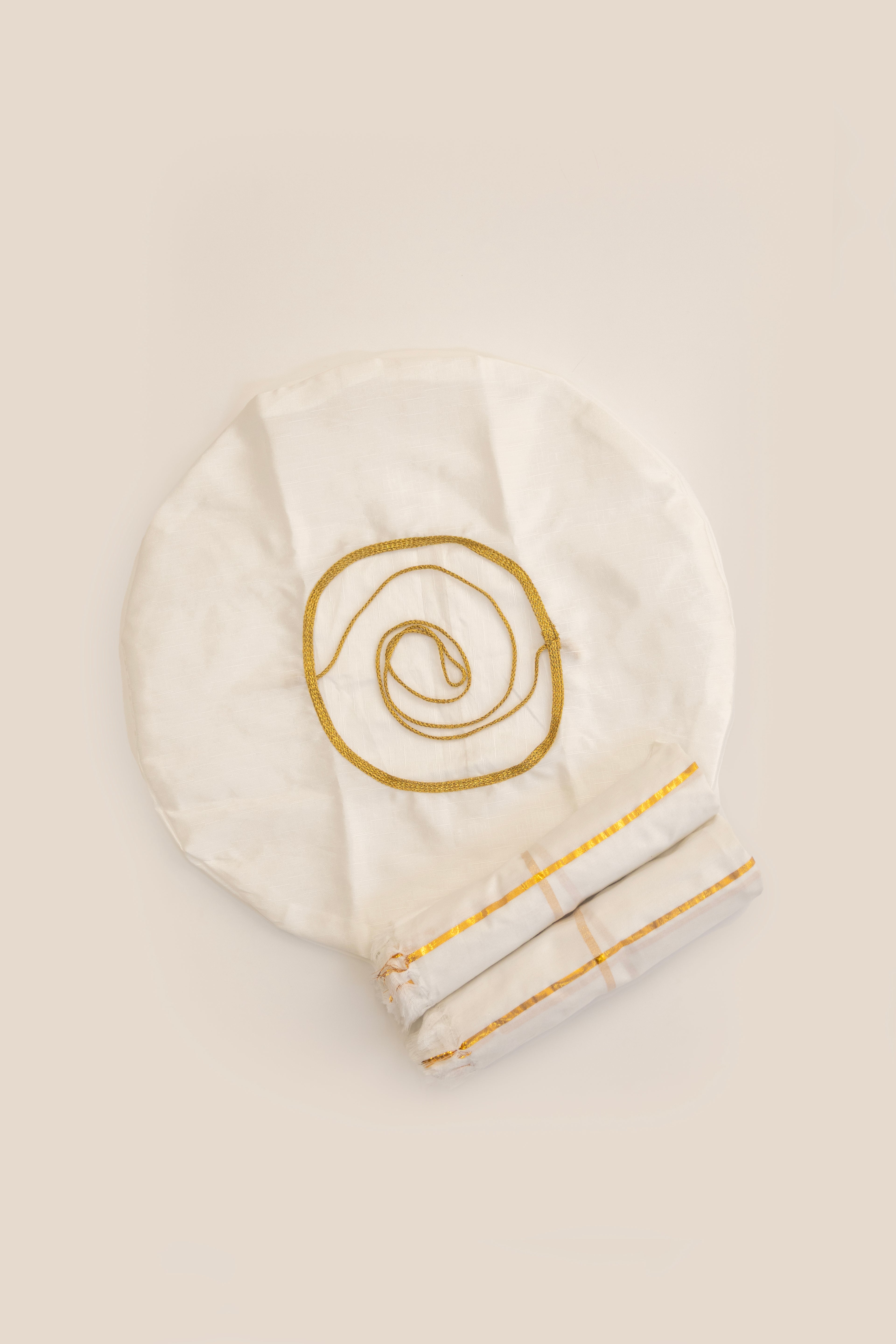 Basic Bhikshawal Combo for Batu includes one Jholi and two cotton soft gamcha/towels