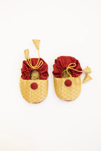 Alok Baby Boy Beige Banaras Silk Dhoti Kurta & Accessories