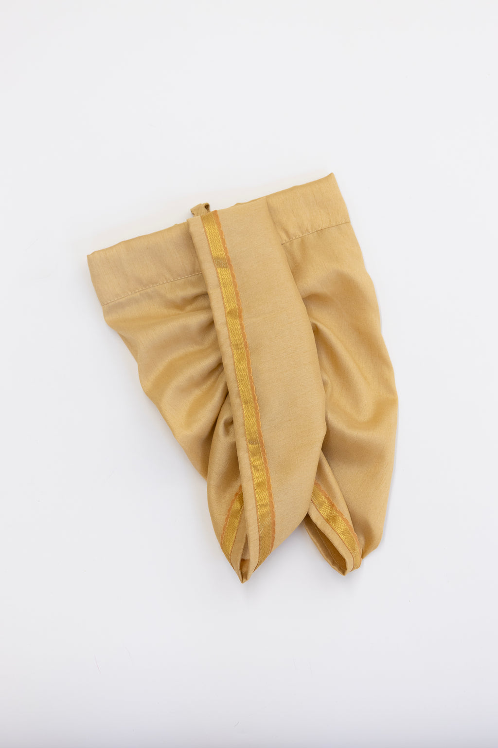 Golden Crepe Silk Dhoti with Golden Border for Boys
