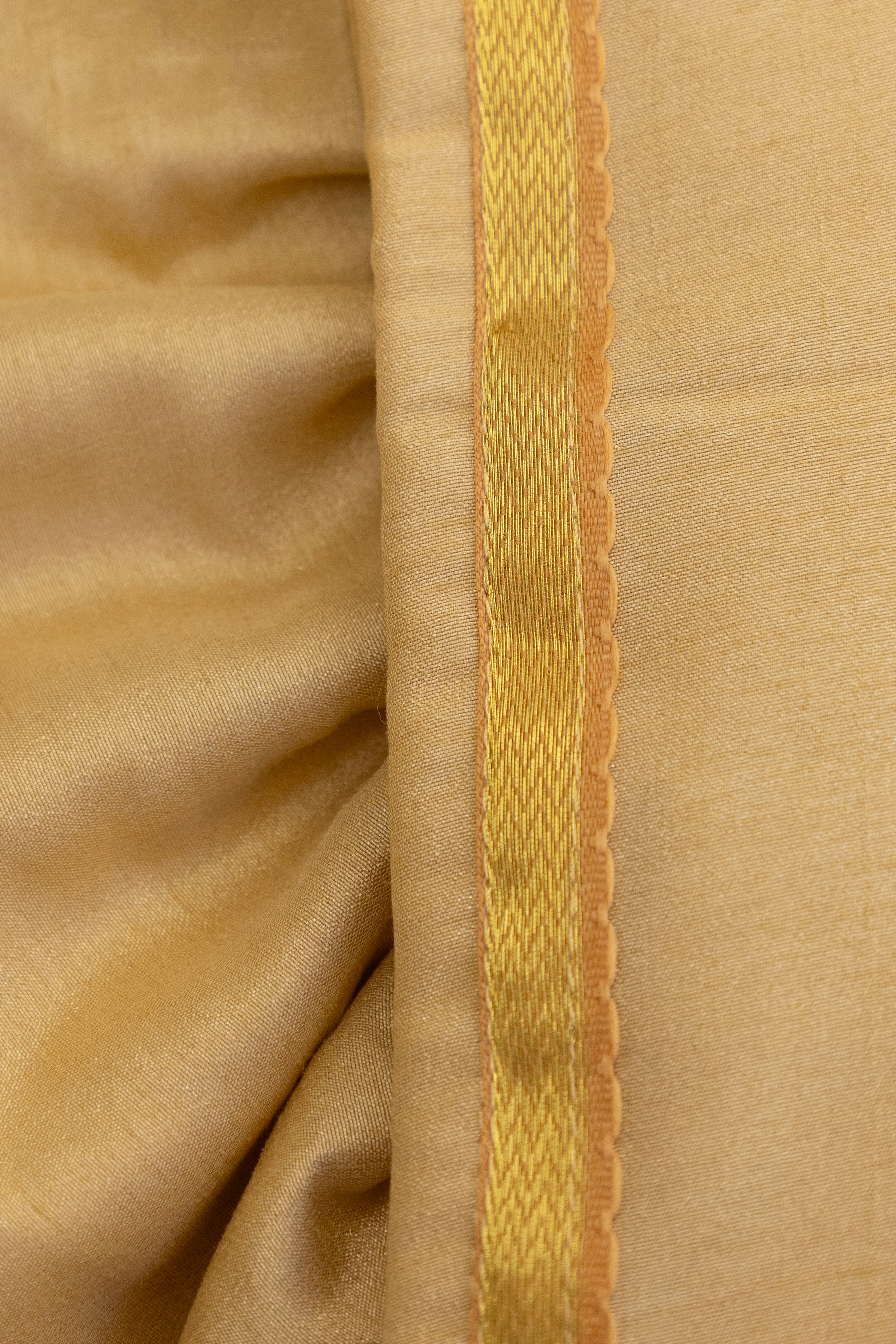 Golden Crepe Silk Dhoti with Golden Border for Boys