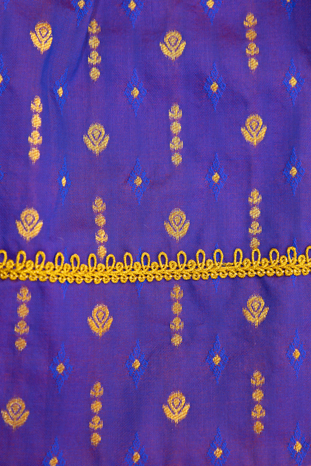 Newborn Unisex Purple Brocade Silk Traditional Kunchi