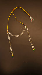 Pearls Mundavalya with Golden Finding and Colorful Glass Bead for Batu / Groom