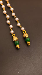 Pearls Mundavalya with Golden Finding and Colorful Glass Bead for Batu / Groom