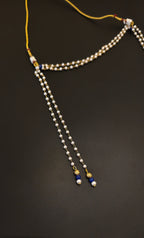 Pearls Mundavalya with Golden Finding and Colorful Glass Bead for Batu / Groom