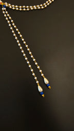 Pearls Mundavalya with Drop Shaped Pearls and Colourful Glass Beads for Batu / Groom
