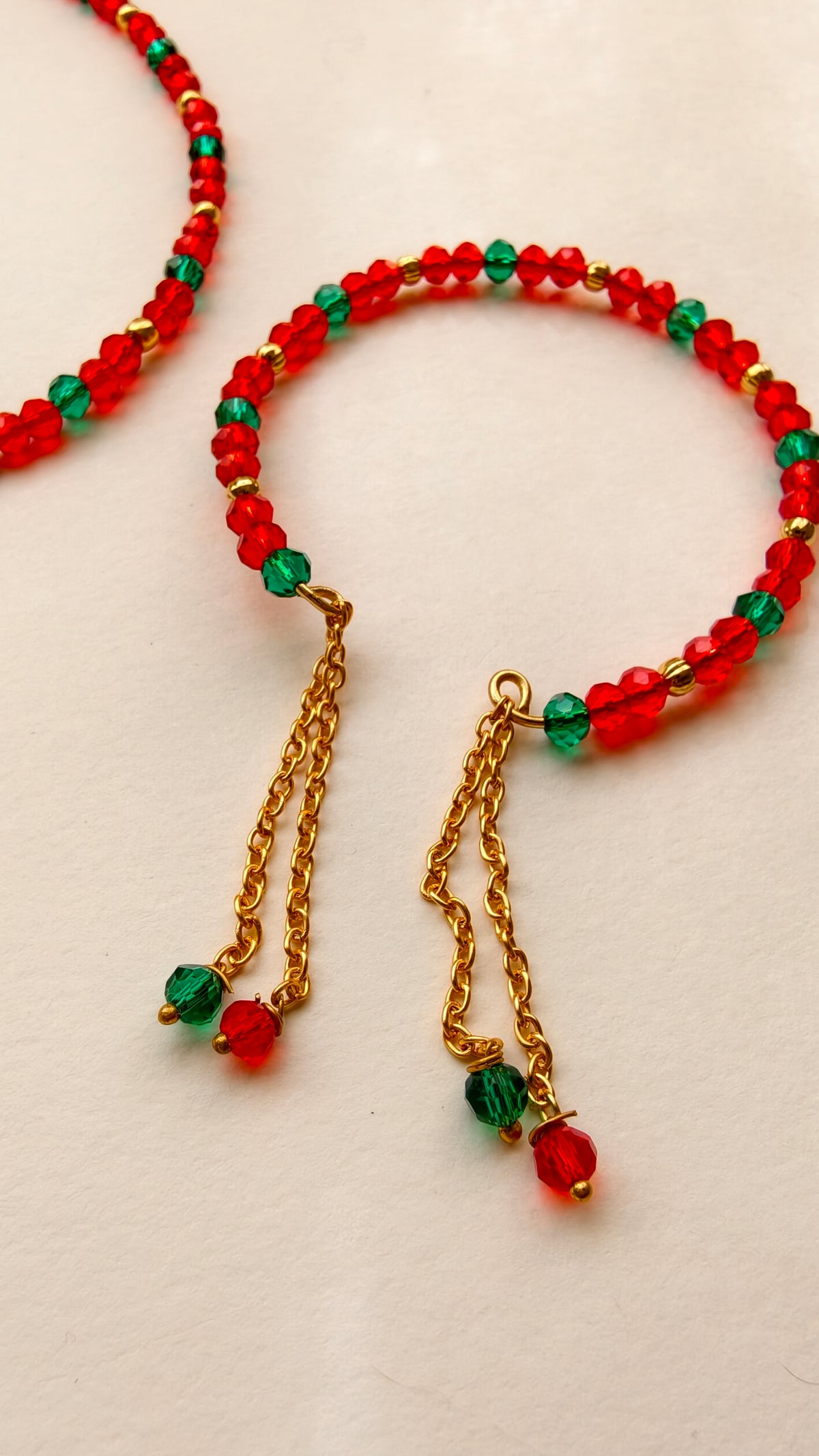 Red With Aqua Green Crystal Beads Necklace And Earrings Set With Bracelet (Copy)