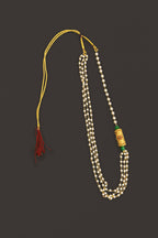 Pearl Double Layer Kanthi with cylindrical Rajwadi pendent for Batu