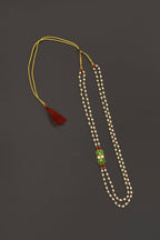 Pearl Double Layer Kanthi with green lotus findings for Batu