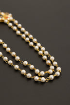 Pearl Double Layer Kanthi with blue lotus findings for Batu