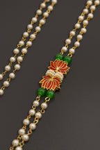 Pearl Double Layer Kanthi with red lotus findings for Batu