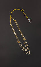 Pearl Triple Layer Kanthi with Red and Green lotus findings for Batu