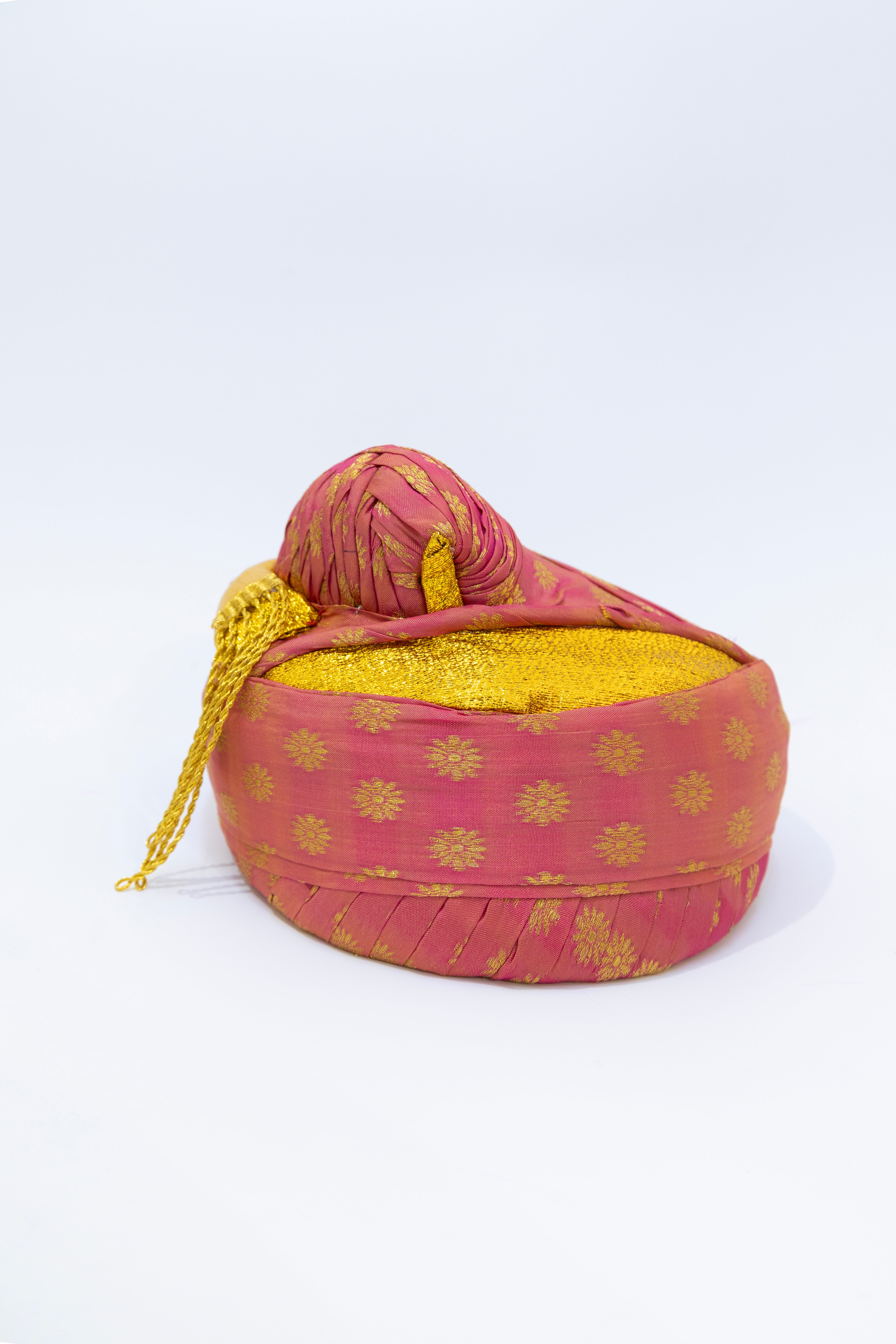 Puneri Pagadi for Batu with Brocade golden Butta fabric - Blush Pink