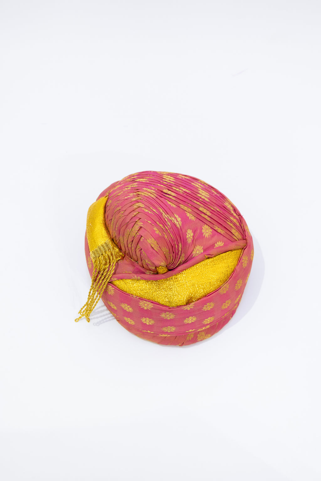 Puneri Pagadi for Batu with Brocade golden Butta fabric - Blush Pink