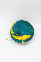 Aqua Green Satin Taffeta Pearl Embellished Peshwai Pagadi
