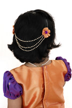 Premium Purple Banaras Ghagra With Gold Paithani Choli