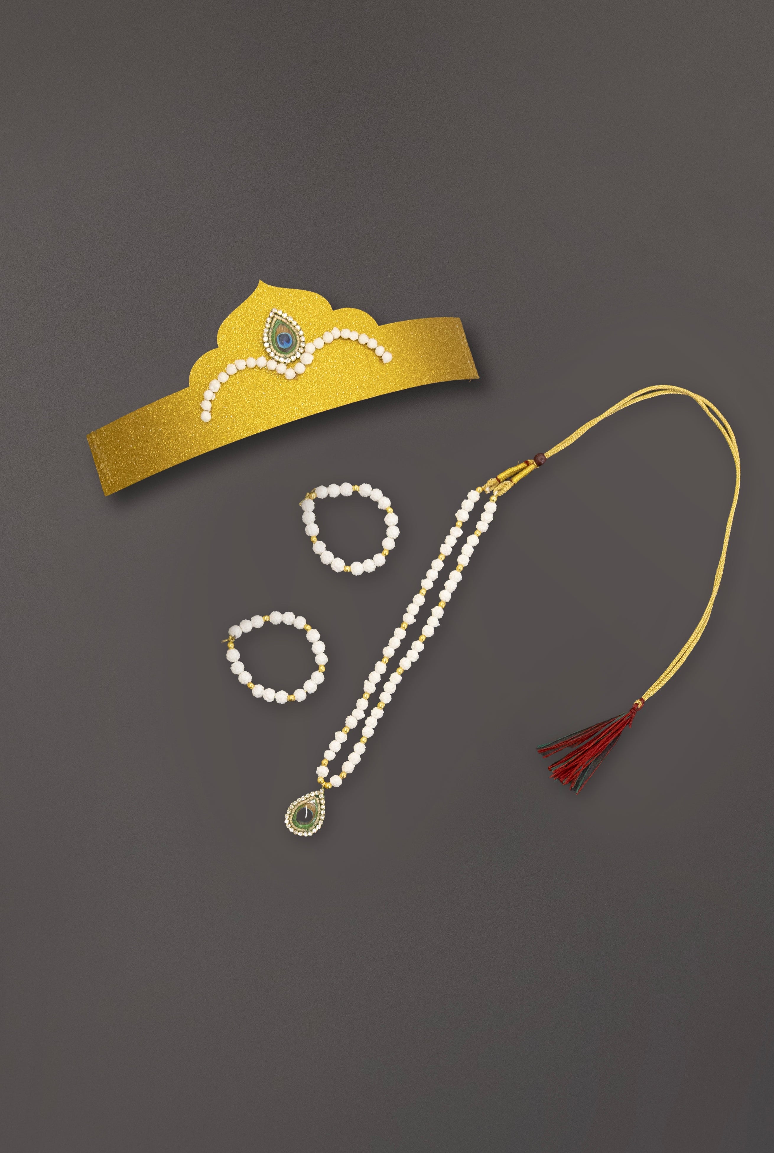 Radha Krishna unisex set with Morpis motif for Makar Sankrant Festival