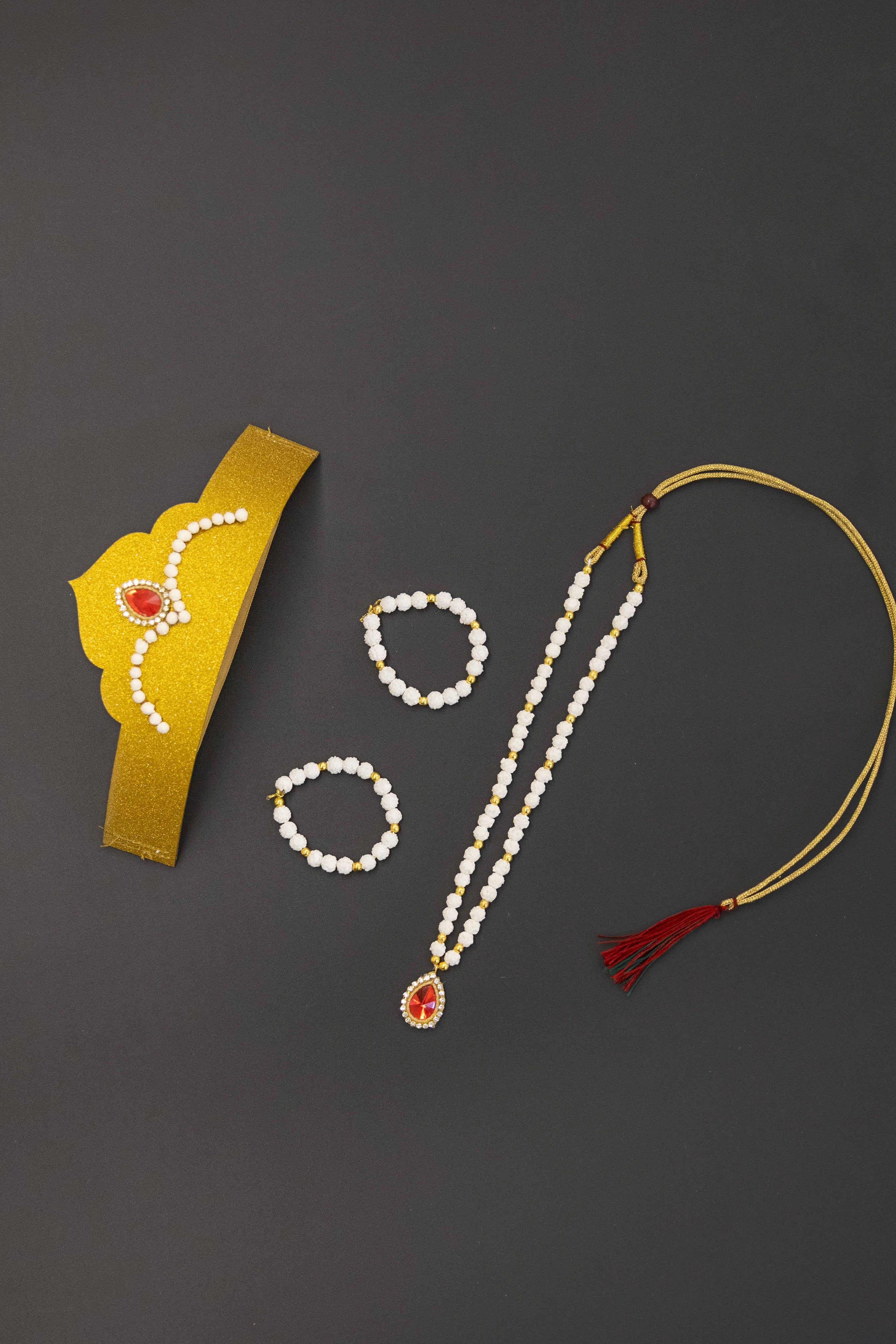 Radha Krishna Red unisex set for Makar Sankrant Festival