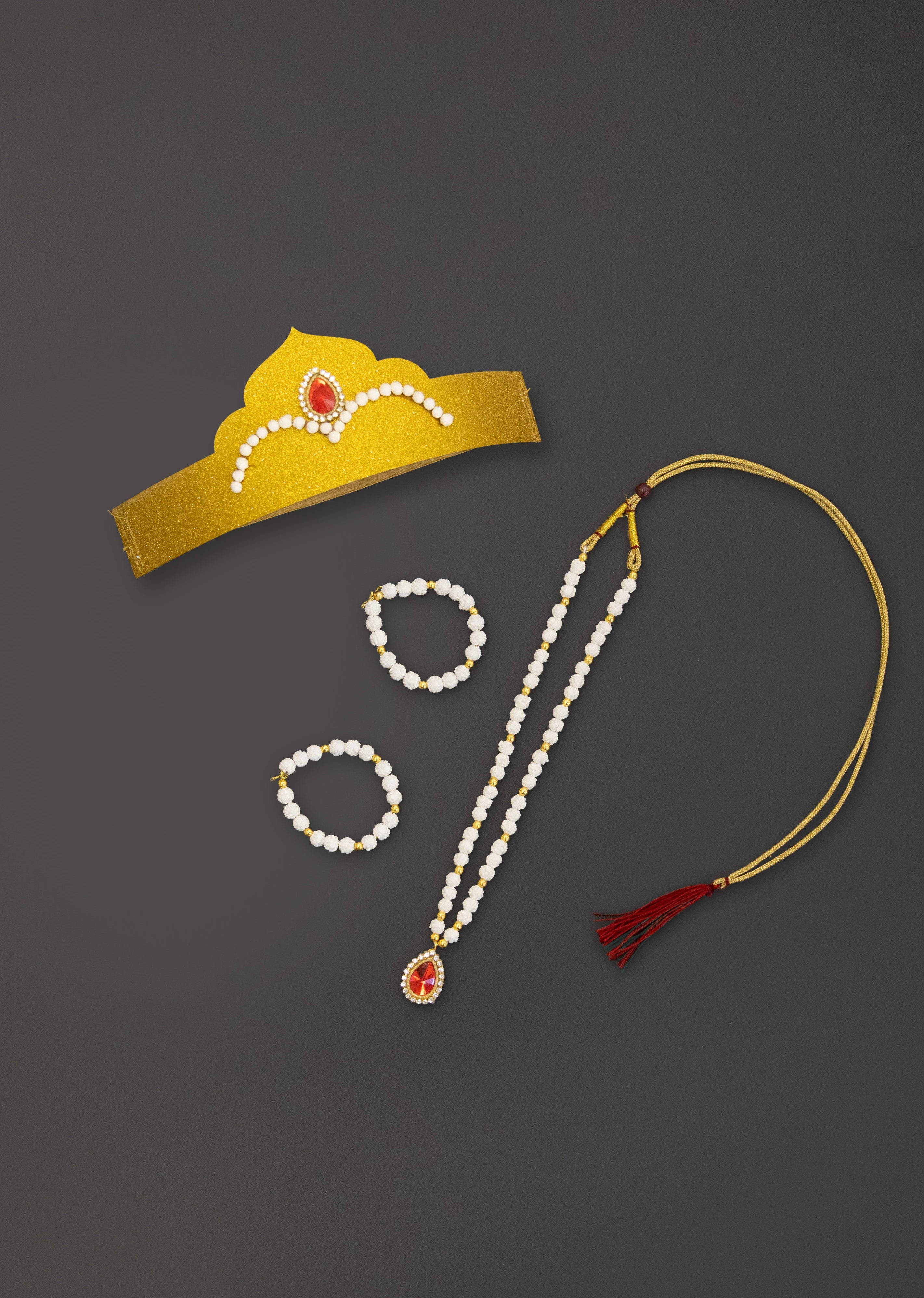 Radha Krishna Red unisex set for Makar Sankrant Festival