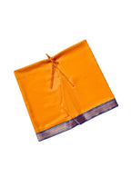 Yellow Mysore Silk Inner Pant With Royal Blue Paithani Lace