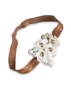 Ivory Pearl Embellished Stretchable Baby Headband