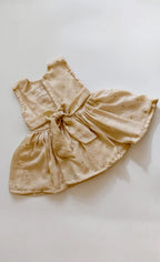 Cream Vichitra Silk Baby Girl Dress