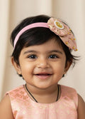 Baby Pink Bunch of Flowers Stretchable headband for baby girl