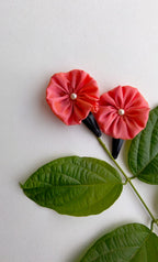 Suman Handcrafted Silk Flower Hair Clips, Set Of 2