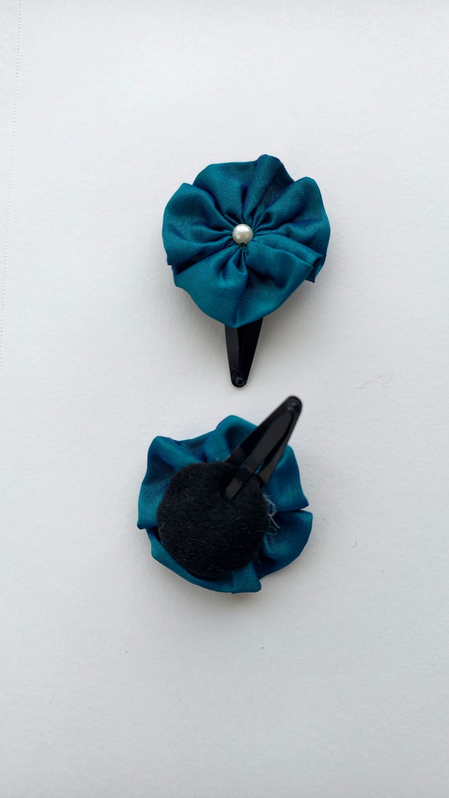 Suman Handcrafted Silk Flower Hair Clips, Set Of 2